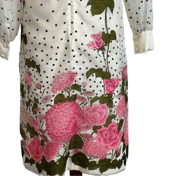 Alfred Shaheen Vintage Hawaiian Made Tulip Print Sheath Dress | Size S - Picture 8 of 10